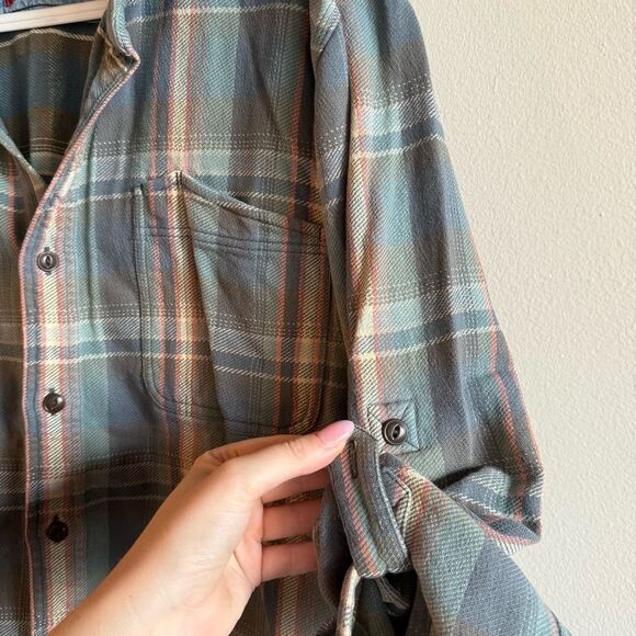 The Field Plaid Button Up Shirt Jacket 100% Cotton XL - Picture 7 of 8